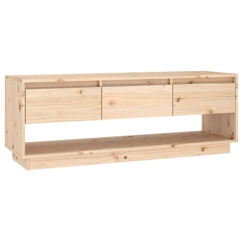 Meuble TV 110,5x34x40 Cm Bois De Pin Massif