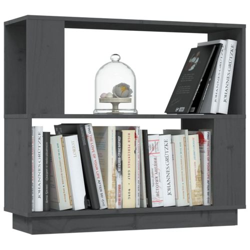 Bibliothèque/séparateur De Pièce Gris 80x25x70 Cm Pin Solide