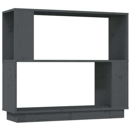 Bibliothèque/séparateur De Pièce Gris 80x25x70 Cm Pin Solide