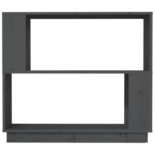 Bibliothèque/séparateur De Pièce Gris 80x25x70 Cm Pin Solide