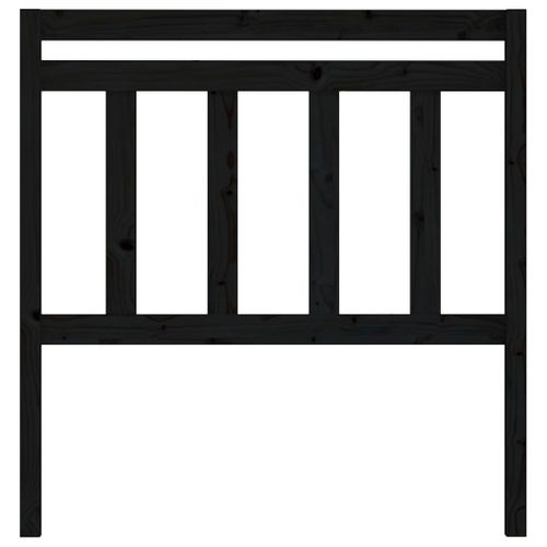 Tête De Lit Noir 96x4x100 Cm Bois Massif De Pin