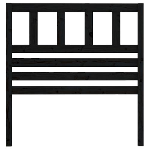 Tête De Lit Noir 81x4x100 Cm Bois Massif De Pin