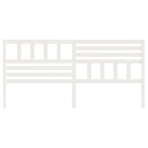 Tête De Lit Blanc 206x4x100 Cm Bois Massif De Pin