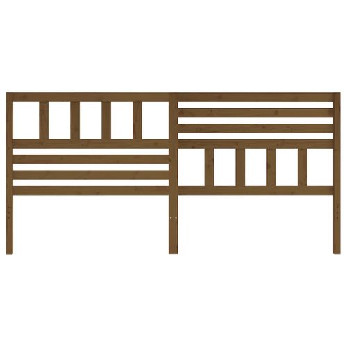 Tête De Lit Marron Miel 206x4x100 Cm Bois Massif De Pin