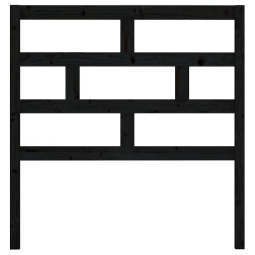 Tête De Lit Noir 81x4x100 Cm Bois Massif De Pin