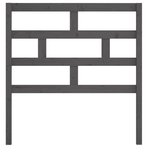 Tête De Lit Gris 96x4x100 Cm Bois Massif De Pin