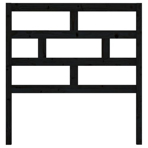 Tête De Lit Noir 106x4x100 Cm Bois Massif De Pin