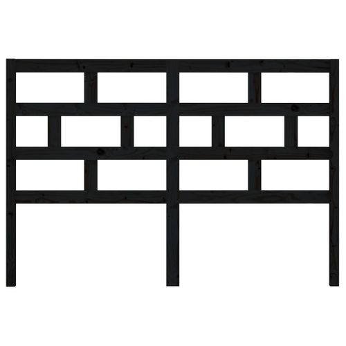 Tête De Lit Noir 156x4x100 Cm Bois Massif De Pin