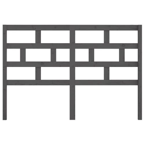 Tête De Lit Gris 166x4x100 Cm Bois Massif De Pin