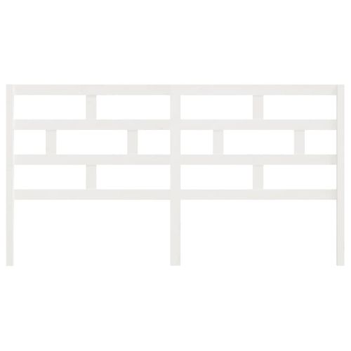 Tête De Lit Blanc 206x4x100 Cm Bois Massif De Pin