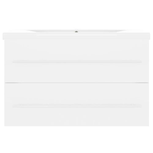 Meuble Vasque Avec Lavabo Intégré Blanc Aggloméré