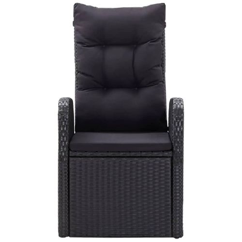 Ensemble à Manger De Jardin Avec Coussins 7 PCs Noir