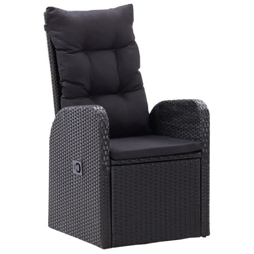 Ensemble à Manger De Jardin Avec Coussins 7 PCs Noir