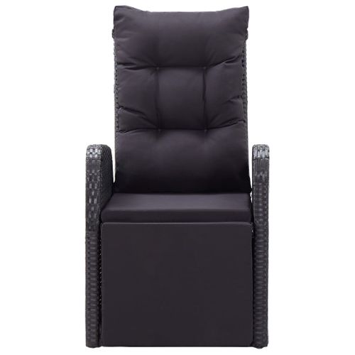 Ensemble à Manger De Jardin Avec Coussins 7 PCs Noir