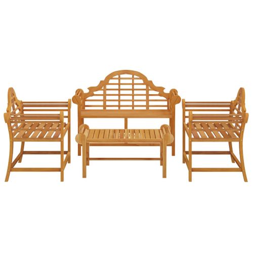 Salon De Jardin 4 Pièces Bois De Teck Solide