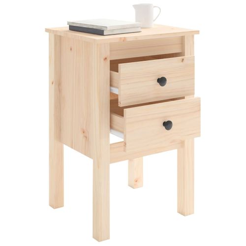 Table De Chevet 40x35x61,5 Cm Bois De Pin Massif