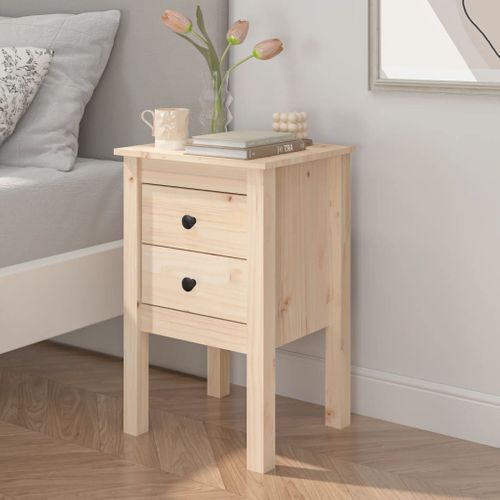Table De Chevet 40x35x61,5 Cm Bois De Pin Massif