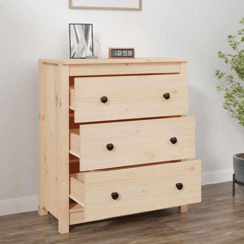 Buffet 70x35x80 Cm Bois Massif De Pin