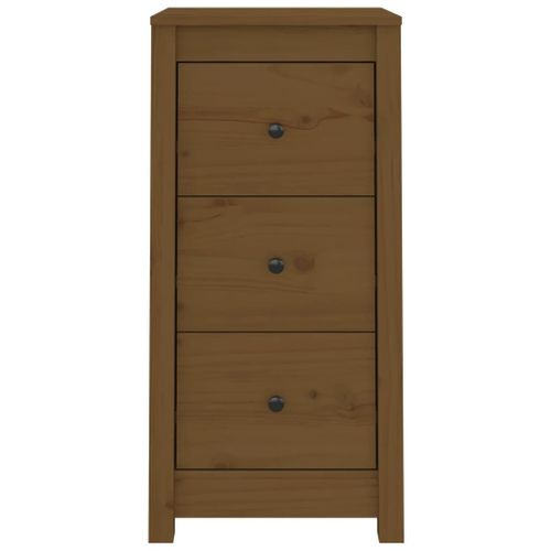 Buffets 2 Pièces Marron Miel 40x35x80 Cm Bois Massif De Pin