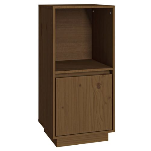 Buffet Marron Miel 38x35x80 Cm Bois Massif De Pin