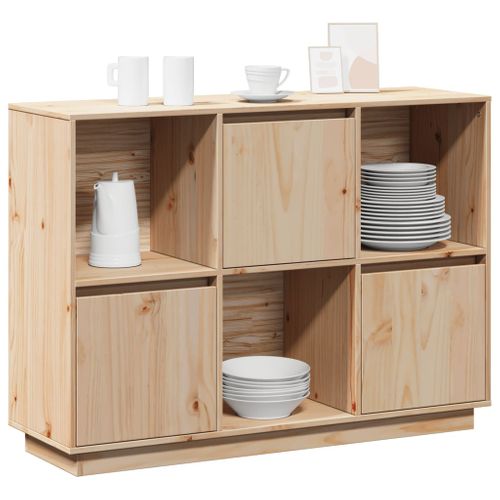 Buffet 110,5x35x80 Cm Bois Massif De Pin