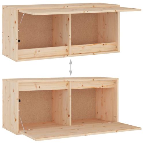 Meubles TV 2 Pièces Bois Massif De Pin