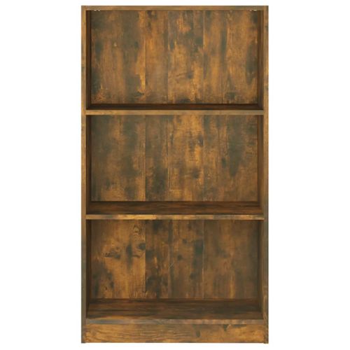 Bibliothèque Chêne Fumé 60x24x109 Cm Bois Contreplaqué