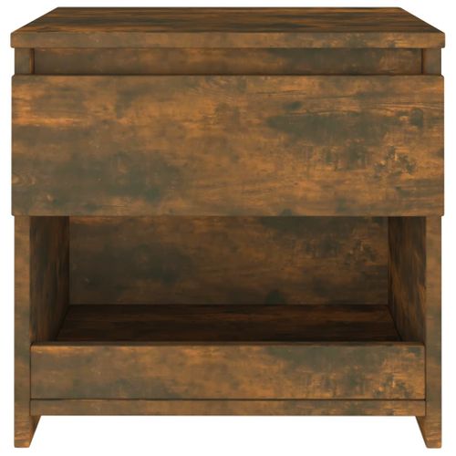 Tables De Chevet 2 Pièces Chêne Fumé 40x30x39 Cm Bois Contreplaqué