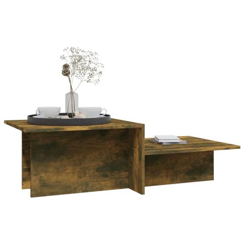Table Basse Chêne Fumé 111,5x50x33 Cm Bois D'ingénierie