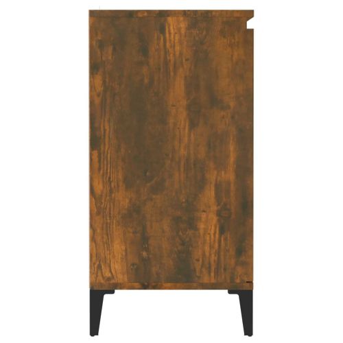 Buffet Chêne Fumé 60x35x70 Cm Bois Contreplaqué