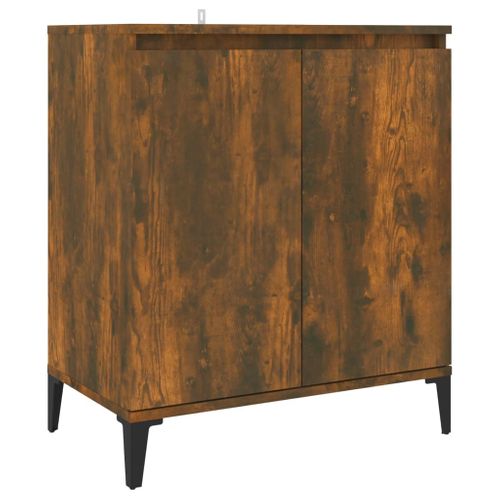 Buffet Chêne Fumé 60x35x70 Cm Bois Contreplaqué