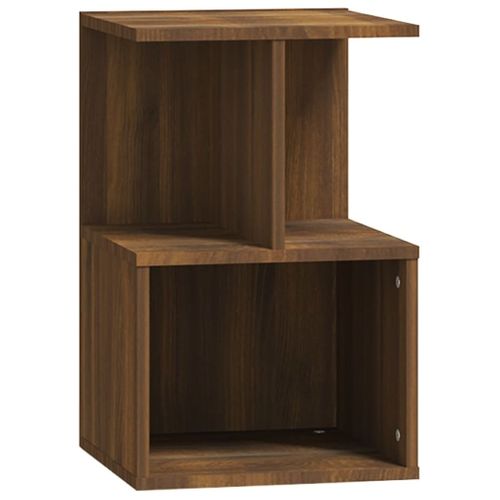 Tables De Chevet 2pcs Chêne Marron 35x35x55cm Bois Contreplaqué