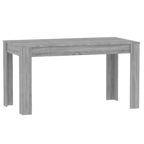 Table à Dîner Sonoma Gris 140x74,5x76 Cm Bois Contreplaqué