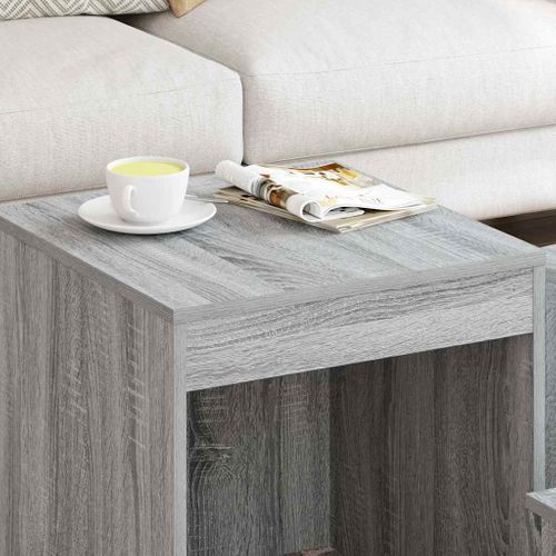 Tables Gigognes 3 Pièces Sonoma Gris Bois Contreplaqué