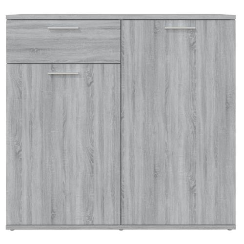 Buffet Sonoma Gris 80x36x75 Cm Bois Contreplaqué
