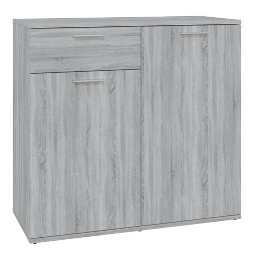 Buffet Sonoma Gris 80x36x75 Cm Bois Contreplaqué