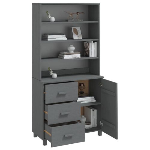 Buffet Hamar Bois Massif De Pin Gris Foncé