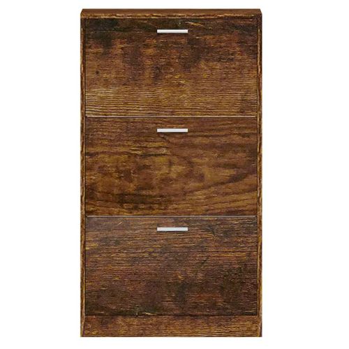 Armoire à Chaussures Chêne Fumé 59x17x108 Cm Bois Contreplaqué