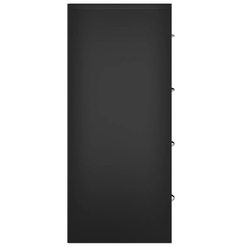 Buffet Avec 4 Tiroirs 60x30,5x71 Cm Noir