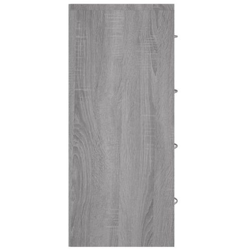 Buffet Avec 4 Tiroirs 60x30,5x71 Cm Sonoma Gris