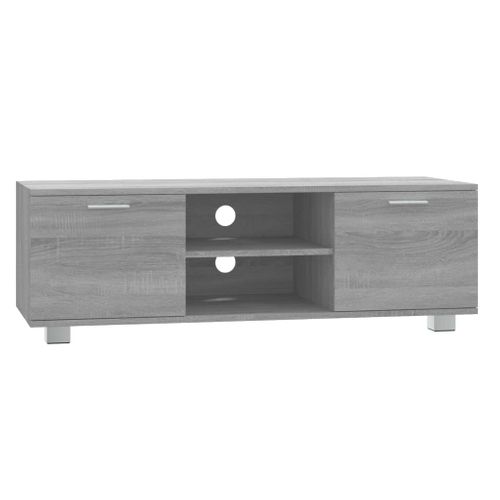 Meuble TV Sonoma Gris 120x40,5x35 Cm Bois Contreplaqué