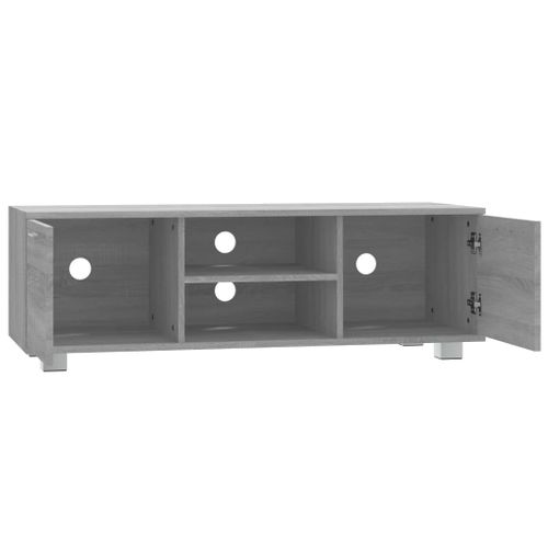 Meuble TV Sonoma Gris 120x40,5x35 Cm Bois Contreplaqué