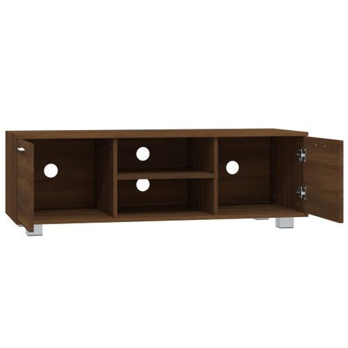 Meuble TV Chêne Marron 120x40,5x35 Cm Bois Contreplaqué