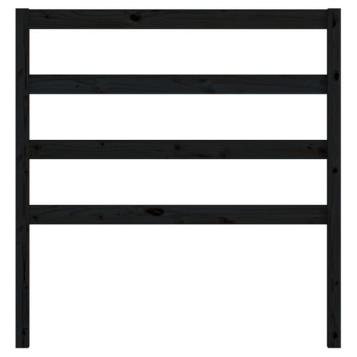 Tête De Lit Noir 81x4x100 Cm Bois Massif De Pin