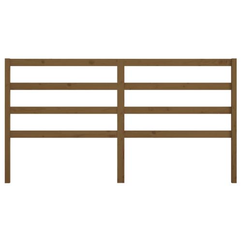 Tête De Lit Marron Miel 206x4x100 Cm Bois Massif De Pin