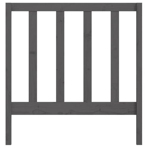 Tête De Lit Gris 96x4x100 Cm Bois Massif De Pin