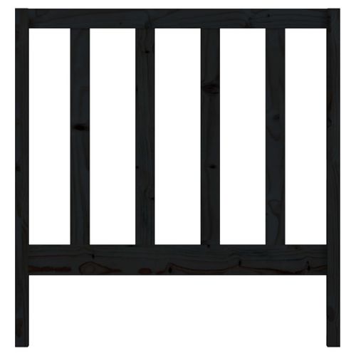 Tête De Lit Noir 96x4x100 Cm Bois Massif De Pin