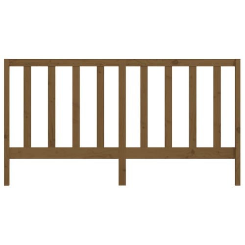 Tête De Lit Marron Miel 206x4x100 Cm Bois Massif De Pin