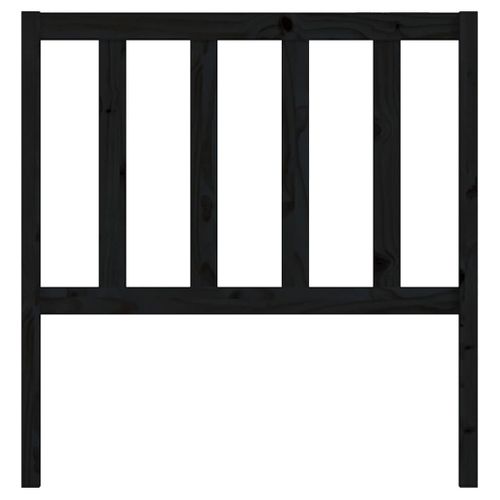 Tête De Lit Noir 81x4x100 Cm Bois Massif De Pin