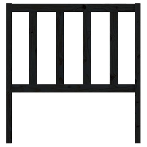 Tête De Lit Noir 106x4x100 Cm Bois Massif De Pin